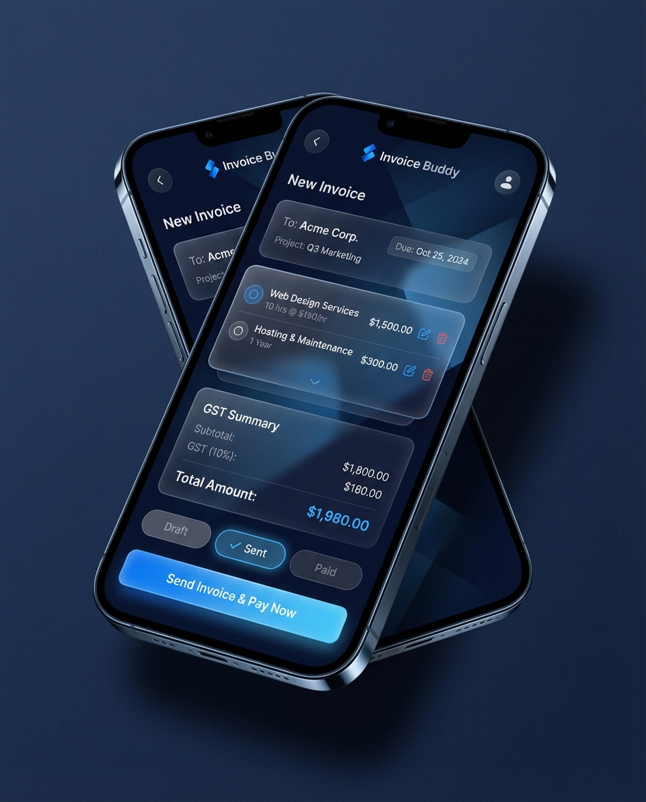 Invoice Buddy mobile experience
